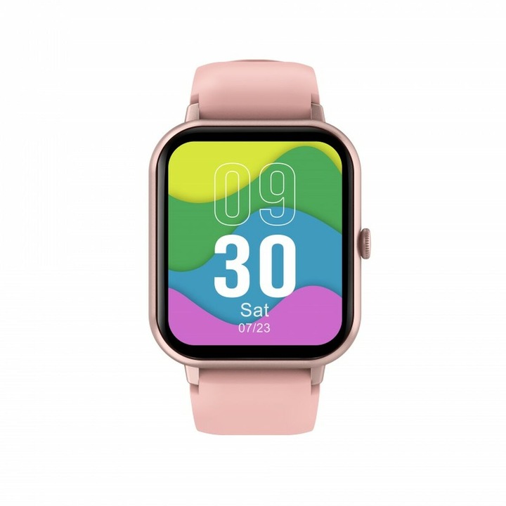 Ceas SmartWatch Twinkler® idealStore, Ecran LTPS 1.78", Functie Apel, Senzor Ritm Cardiac, Pulsoximetru, Monitor Somn, Multi-Sport, Rezistent la Apa, Compatibil Android si iOS, Silicon Negru