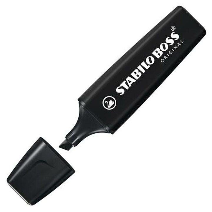 Комплект 10 маркера, Stabilo, Boss Original, За многократно пълнене, Черен