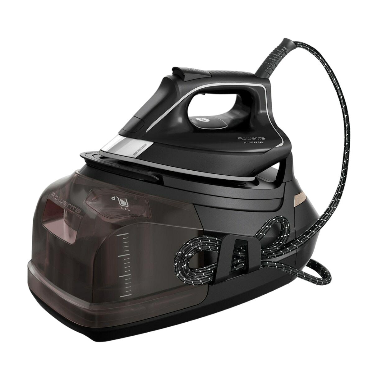 Fier de calcat cu abur, Rowenta, 140 g/min, 1.3 l, 2800 W, Negru