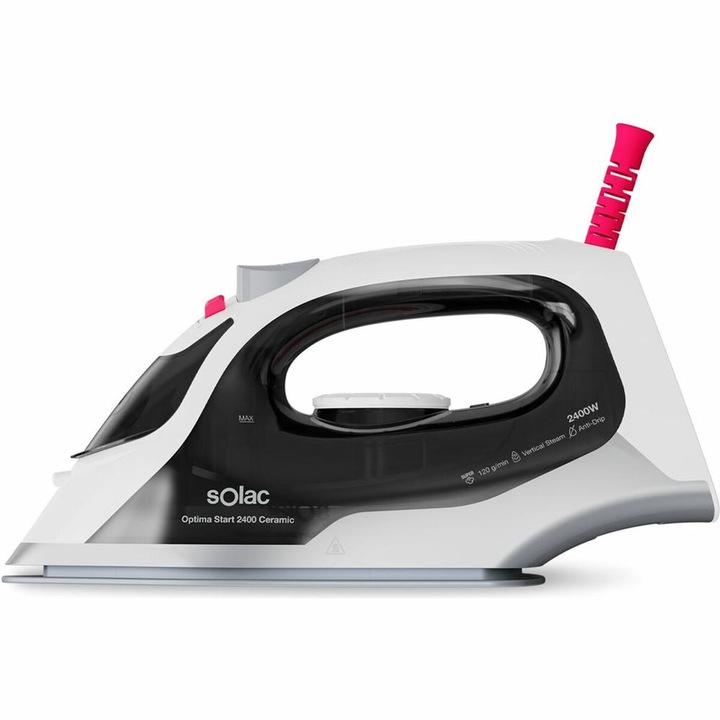 Fier de calcat cu abur, Solac, 2400W, Alb
