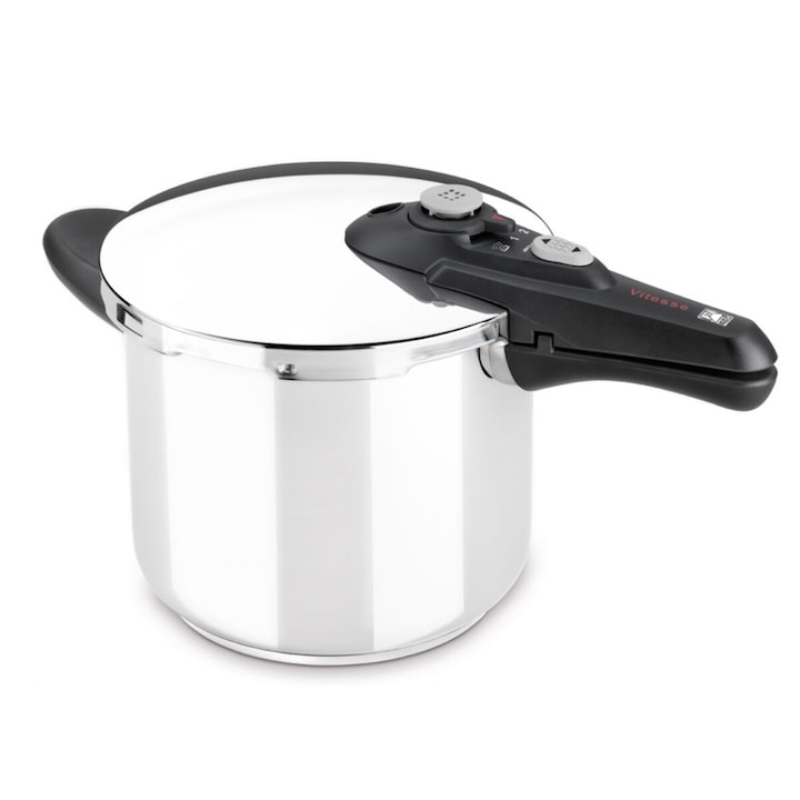 Oala sub presiune BRA Vitesse, inox, argintiu/negru, 22cm, 7L