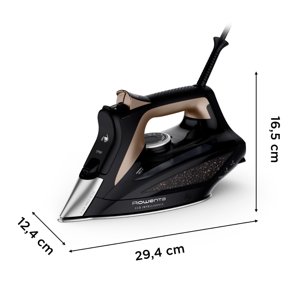 Fier de calcat cu abur, Rowenta, 2500W, Negru