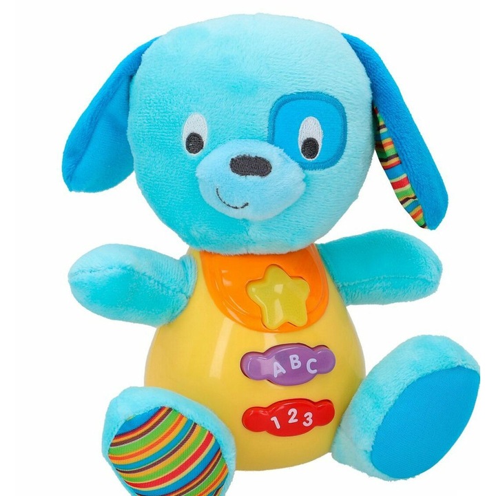 Комплект от 6 плюшени играчки, Winfun, 15,5 х 16,5 х 11,5 см, многоцветни