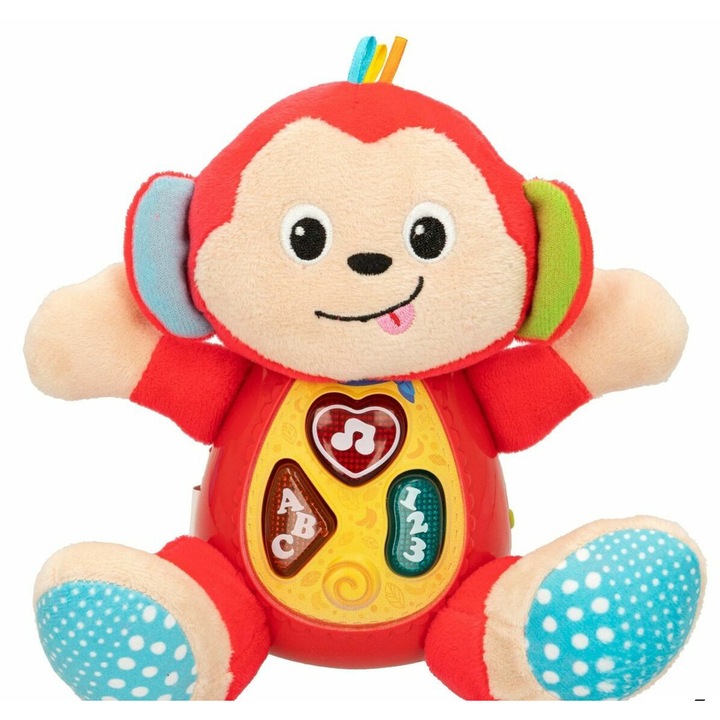 Комплект от 6 плюшени играчки, Winfun, 18 x 20,5 x 12,5 cm, Многоцветни