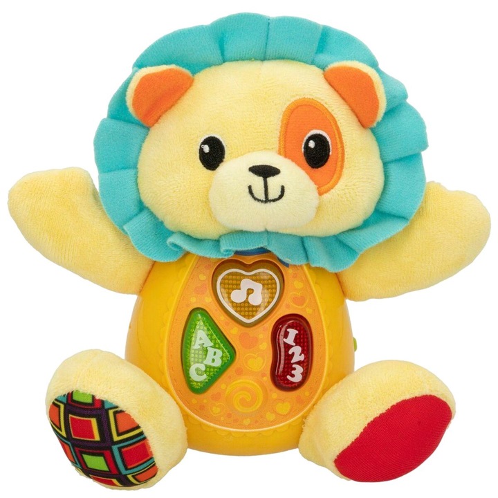Плюшена играчка Teddy Bear Animals, Winfun, 3 месеца+, 16x17.5x9.5 см, Многоцветна