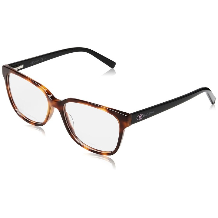 Rama de ochelari de dama MMI-0073-581, Missoni, Acetat, 54 mm, Negru/Maro