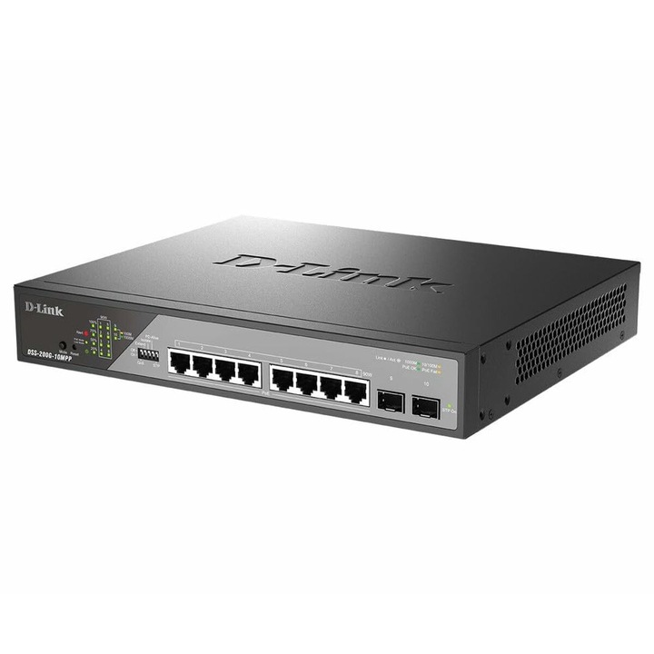 Switch fara management D-Link DSS-200G-10MPP/E