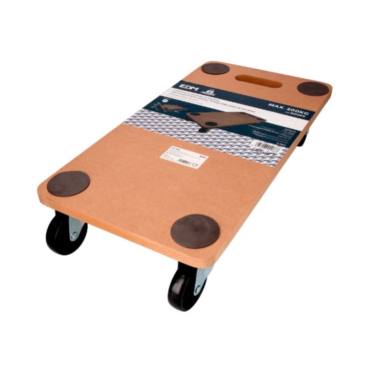 Platforma cu roti, EDM, 58x30x12 cm, 200 kg, Bej - eMAG.ro
