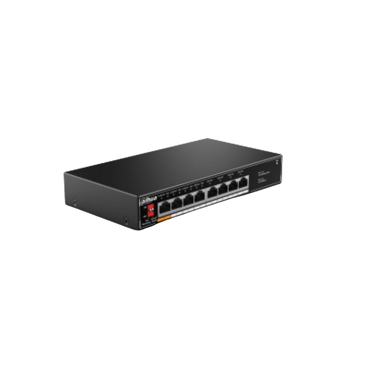 Kapcsoló, Dahua Technology, DH-SF1008LP, kapcsolók, fekete