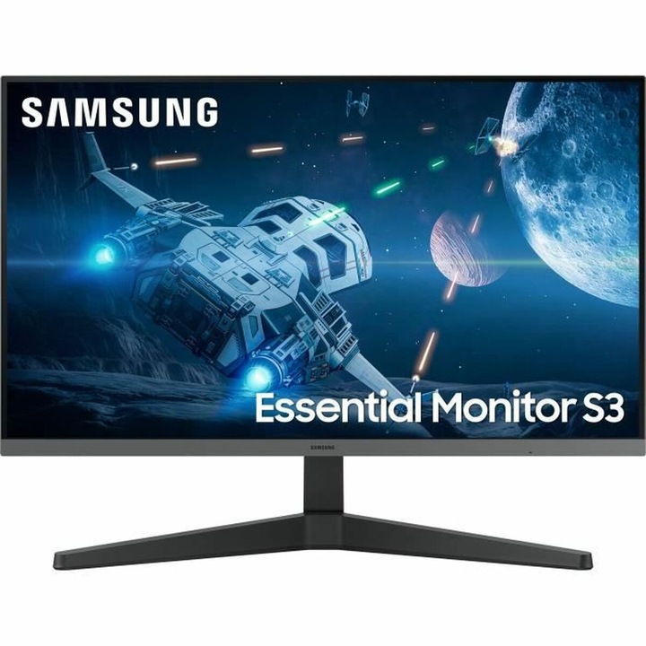 Monitor IPS LED Samsung Essential 24" S33GC, Full HD (1920 x 1080), HDMI, DisplayPort, 100 HZ, 4 ms, Negru