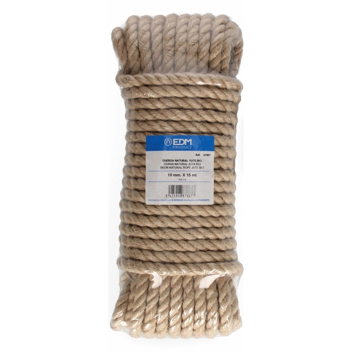 Sfoara impletita EDM, iuta, 15mx10mm