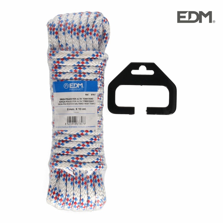 Funie EDM, poliester, tricolor, 10m