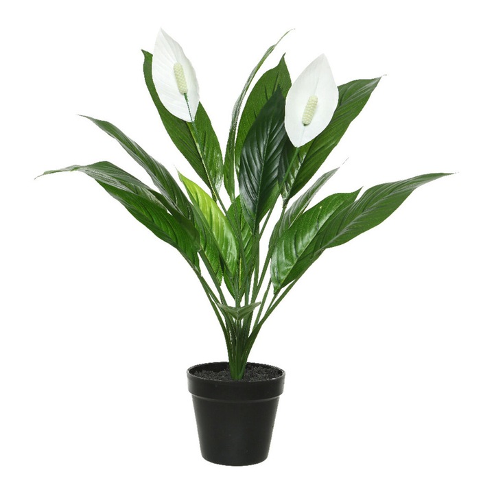 Planta artificiala Mica Decorations, PVC, cu vas, verde