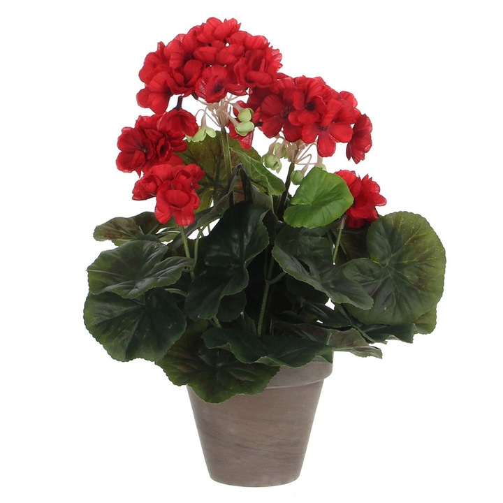 Vaza decorativa Mica Decorations, PVC, rosu, 11.5x33cm