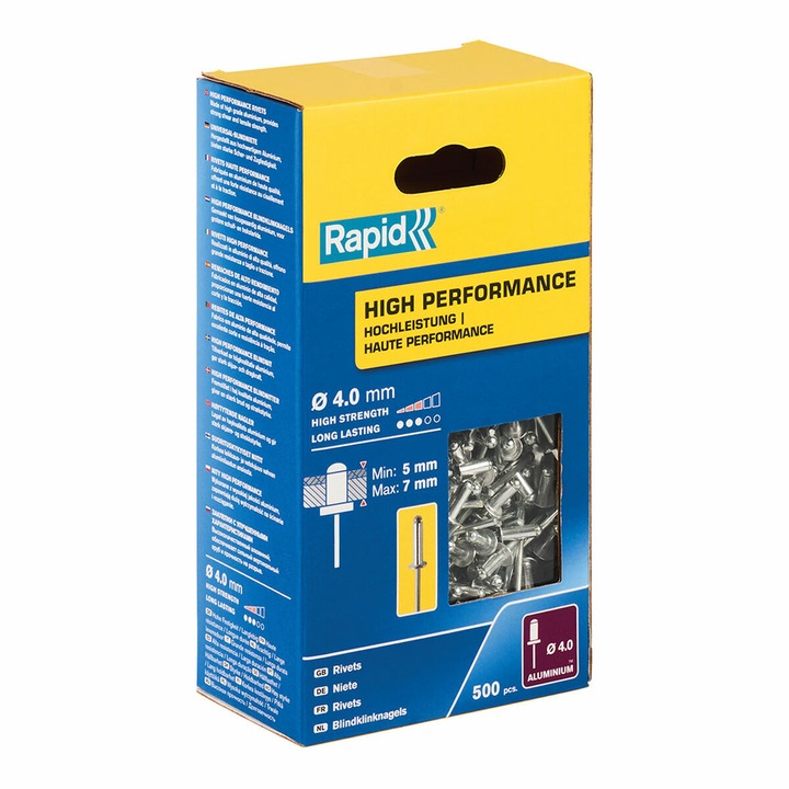 Rapid szegecsek, alumínium, 4x10mm