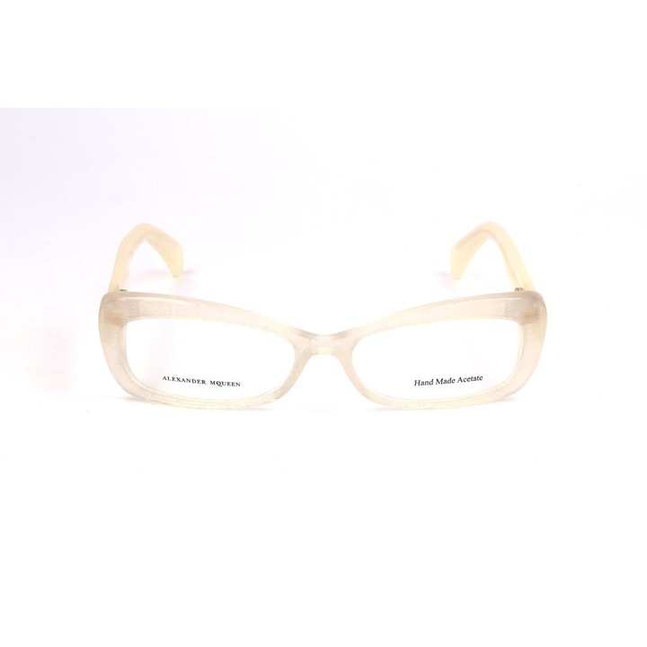 Rama de ochelari Alexander McQueen, pentru femei, AMQ-4203-K6V, bej/galben, 0762753114273