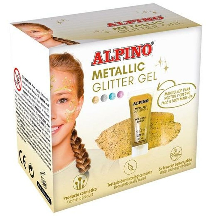 Sminkkészlet Alpino gyerekeknek, 6 db, arany