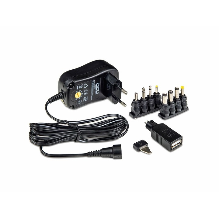 Захранващ кабел DCU Tecnologic, 37200045, черен