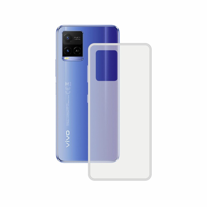 Калъф за телефон KSIX, защита против удар, прозрачен, Vivo Y21/Y21s