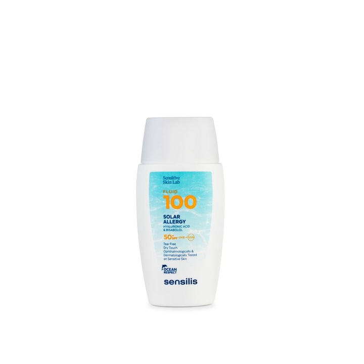 Folyékony fényvédő, Sensilis Solar Allergy, SPF 50, Allergiás bőr, 40 ml