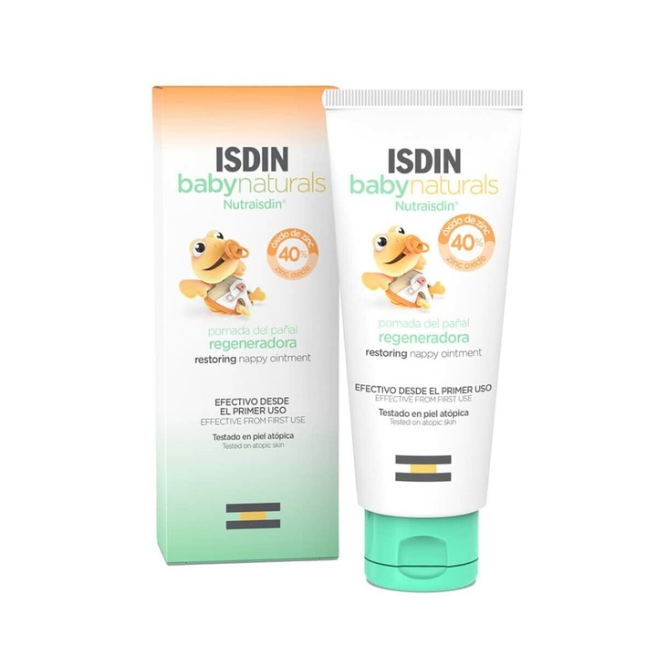 Crema protectoare scutec ISDIN Baby Naturals, oxid de zinc, 50ml
