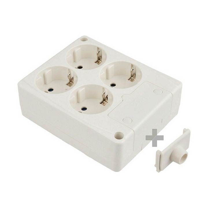 Solera многоконтактен, Бял, 3500W, 250V, 16A
