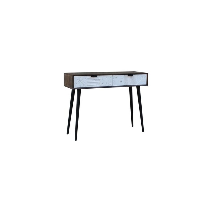 Masuta DKD Home Decor, metal si lemn de mango, 105x35x77cm