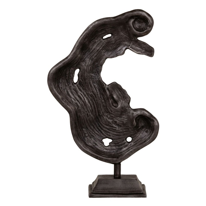 Statueta decorativa, BigBuy, aluminiu, gri, 30 x 10.5 x 49 cm