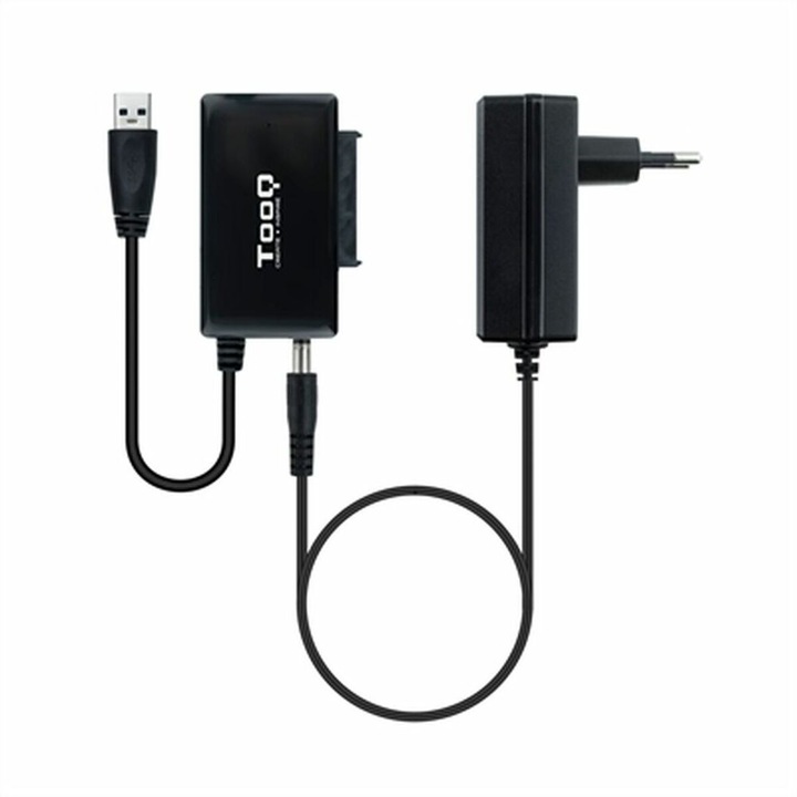 TooQ TQHDA-01A merevlemez adapter, USB 2.0/3.2, 2.5"/3.5", fekete
