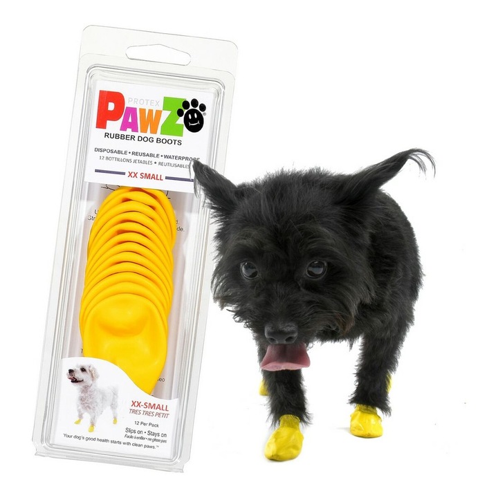 Cizme pentru caini, Pawz, galben, 2XS