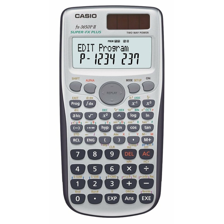 Настолен калкулатор, Casio, 20x10.7x4 см, сив