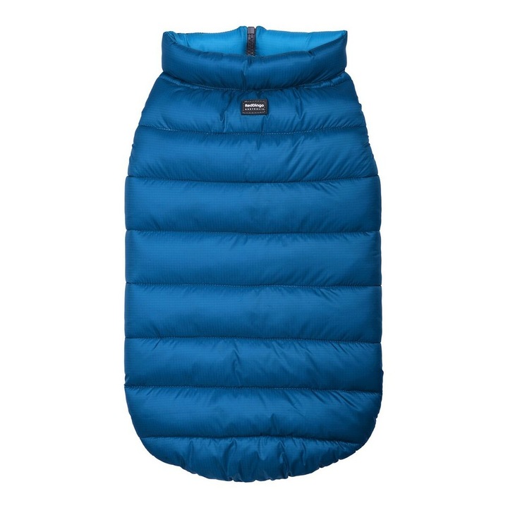 Jacheta pentru Caini Red Dingo Puffer, Rezistent, Reglabil, Turcoaz, 25cm