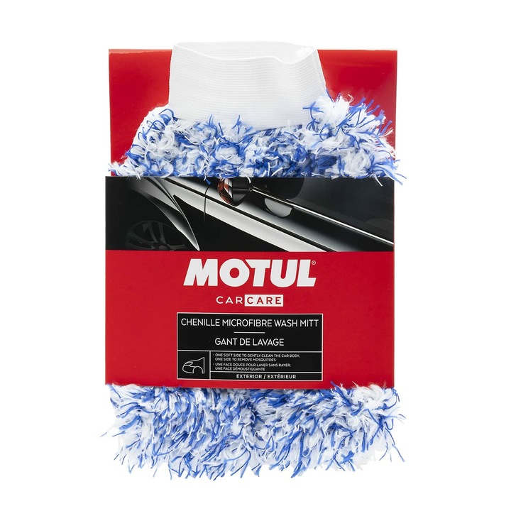 Laveta microfibra Motul MTL111022, bambus, albastru/alb, pentru curatare auto
