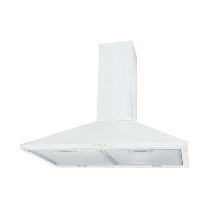 Hota de bucatarie, traditionala, control mecanic, butoane, iluminare LED, 3 viteze, 205 mc/h, 50 cm, 39 W, negru