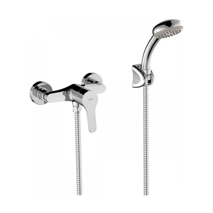 Санитарен кран Tres, едноръкохватков, неръждаема стомана, сребрист