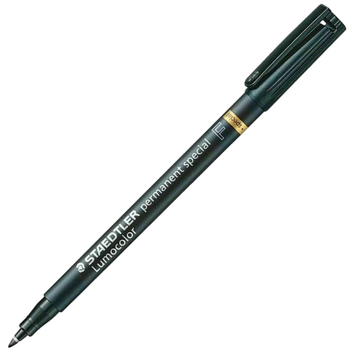 Комплект от 10 перманентни маркера Staedtler, Lumocolor Special F, черен
