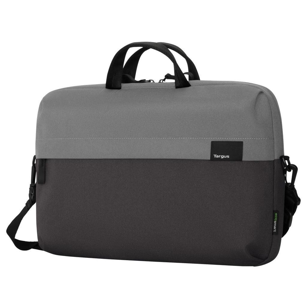Geanta laptop Targus Sagano EcoSmart, pentru laptopuri de 16" sau mai mici, material RPET500, dimensiuni: 42 x 5 x 30 cm, greutate 0.53 kg, negru/gri