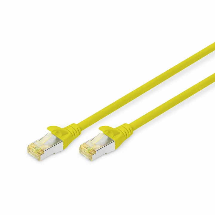 Cablu de retea UTP Cat6a DIGITUS DK-1644-A-005/Y, galben, 50cm, set