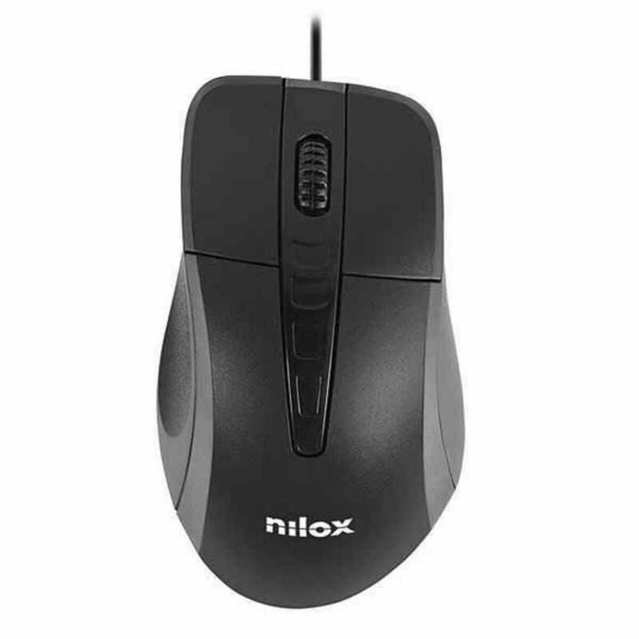 Mouse optic, Nilox, 1000 DPI, Negru