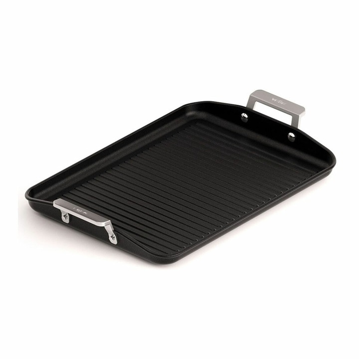 Tigaie grill cu inductie VALIRA 4653/25, Antiderapant, cu Manere, 34x25cm