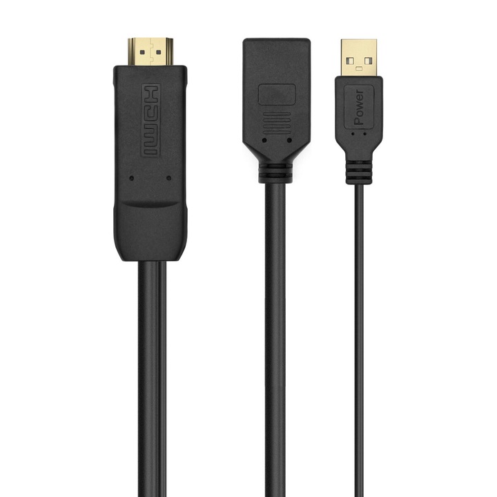 Adaptor Aisens A122-0642, HDMI la DisplayPort, negru, 10cm