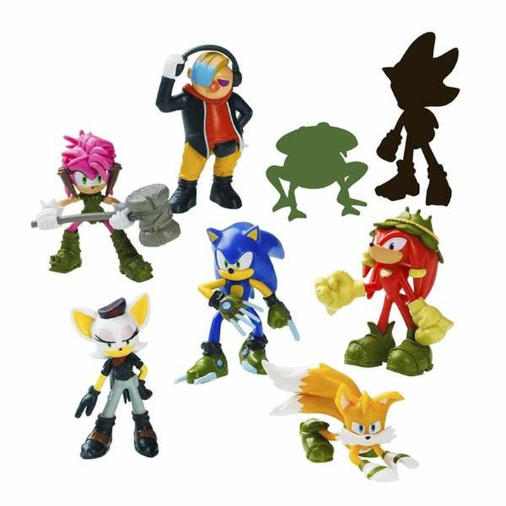 Set 8 figurine Sonic, plastic, 6.5cm