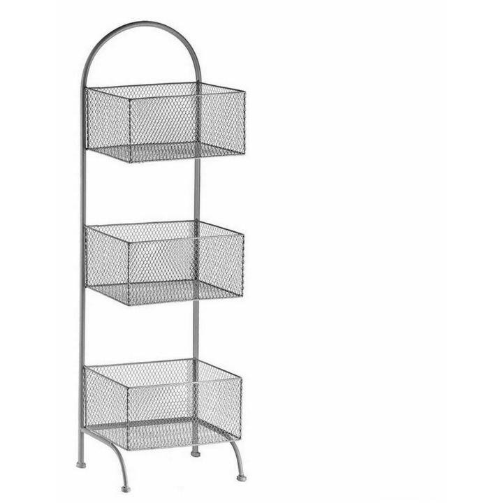 Комплект от 4 рафта, Подарък Декор, Метал, 20x99x32,5 см, Сребро