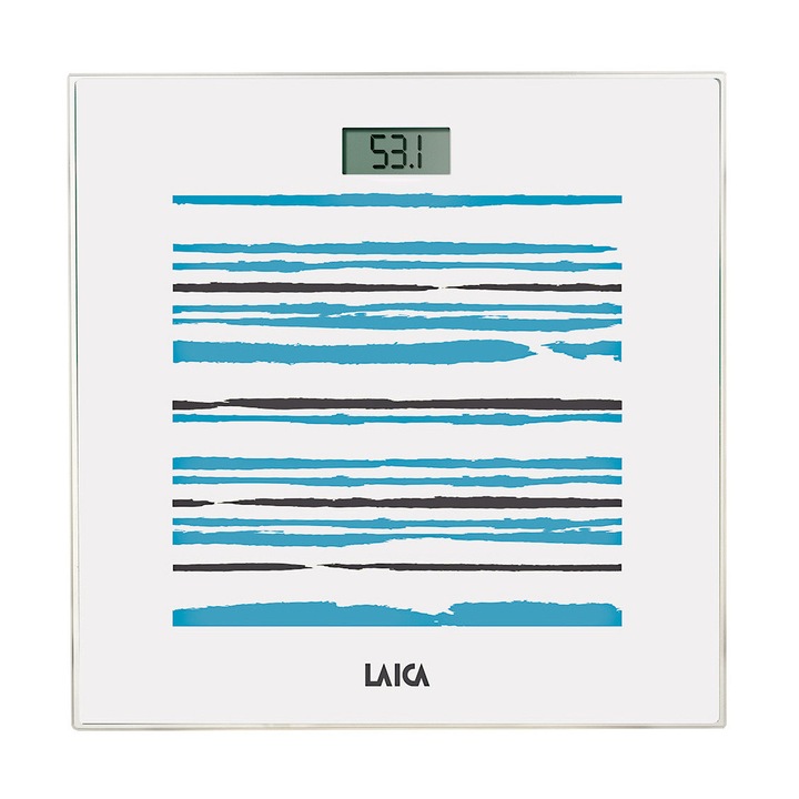 Cantar de baie, Laica, Sticla, Greutate maxima 150 kg, Multicolor