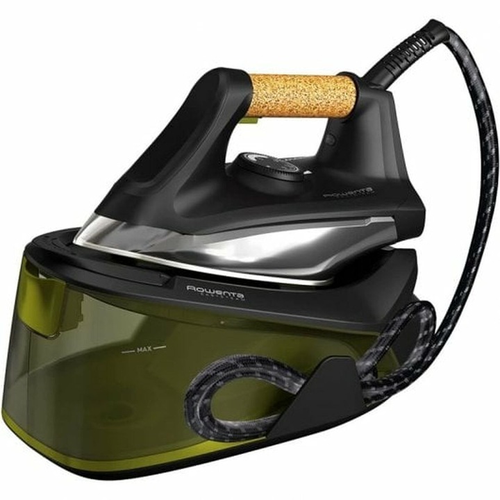 Statie de calcat cu abur, Rowenta, Easy Steam VR7360, 2400 W, 270 g/min, Negru/Verde