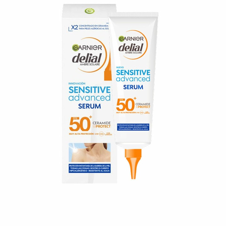 Слънцезащитен серум Sensitive Advanced, Garnier, SPF 50+, 125 мл