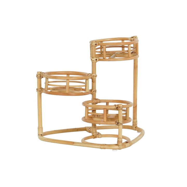 Suport pentru ghivece, DKD Home Decor, Bali, natural, 48x28x45cm, bej