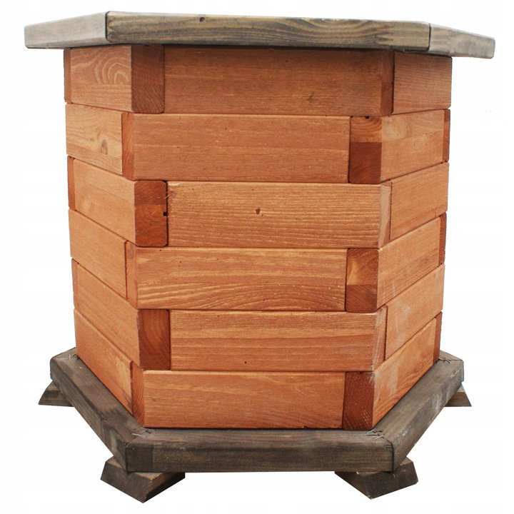 Ghiveci de gradina, Koniuszek ogrody, Lemn, 30cm