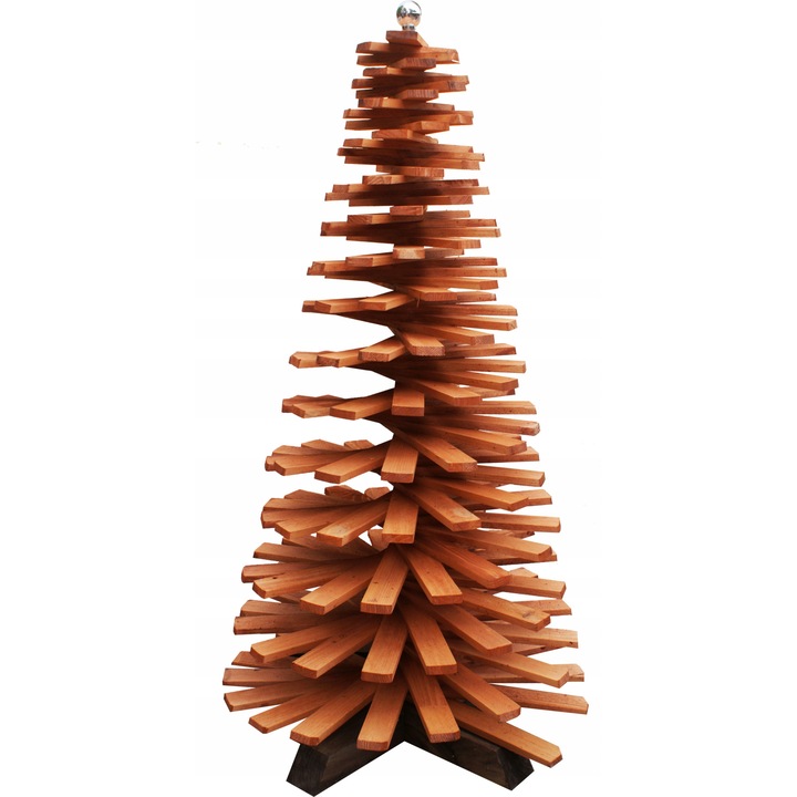 Brad artificial pentru Craciun, Koniuszek Ogrody, Lemn, 44 x 82 cm, Maro