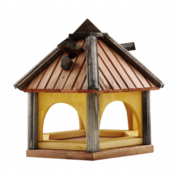 Hranitor pentru pasari, Koniuszek Ogrody, Lemn, Multicolor